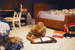 Teen Homework in Bedroom